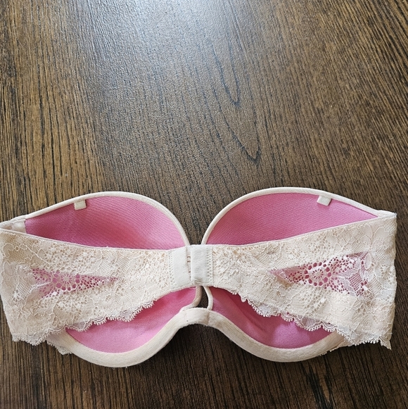 Pink Victoria Secret Date Plunge Push Up Multi Way Light Pink Bra Size Women 32C - Picture 7 of 11
